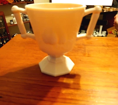 Jeanette Shell Rosa Leche Vidrio Baltimore Pera Abierto Azúcar Bowl Foto 1 de 2