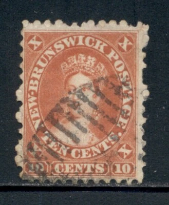 NEW BRUNSWICK 9 SG17 Used 1860-63 10c QVIC Chalon Cat$48 - Image 1 of 2