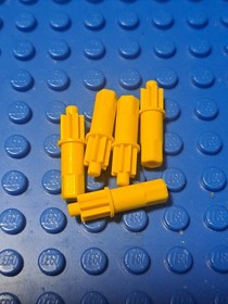 5x LEGO Bionicle Gear 8 Pin Tooth with Rhotuka Spinner Rod 2.5L - Yellow x1307 