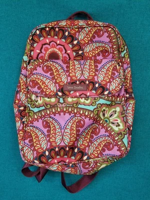 Vera Bradley Resort Medallion Paisley Pink Mini Backpack Purse - Image 1 of 4