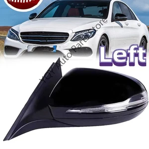 Left Rearview Mirror W/Blind Spot For Mercedes Benz W205 C Class C300 2014-2018 - Picture 1 of 5