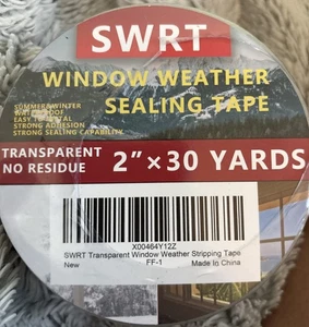 SWRT 2"X30Yd/90Ft Transparent Fenster Wetter Dichtband, Keine Rückstände Fenster Einsätze - Bild 1 von 2