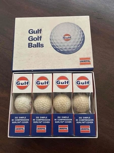 Vintage GULF Logo UNIROYAL Golf Balls, Set of 12 NOS CIB never opened - Picture 1 of 7