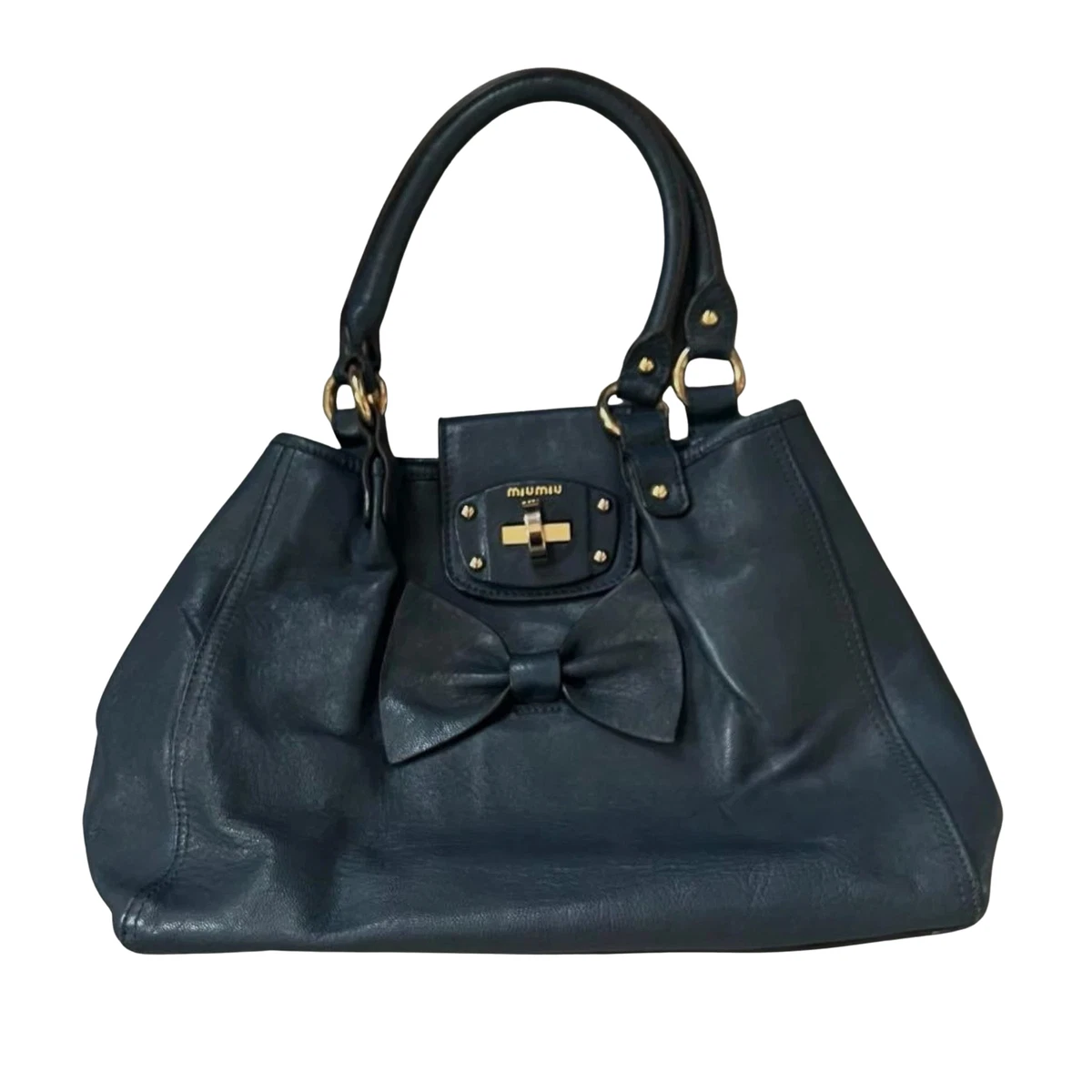 バッグ miu miu archive square leather hand bag MIU MIIU Bag Archive Madras Leather 2 Way Shoulder Dark Pink