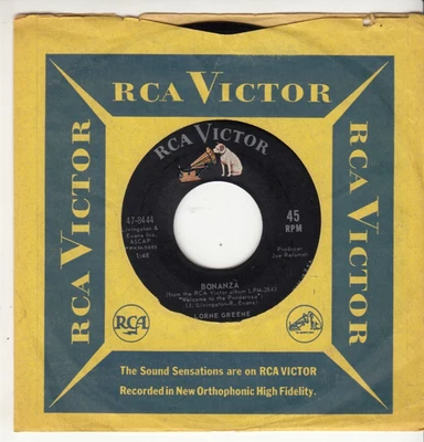 LORNE GREENE - BONANZA/RINGO - ORIGINAL RCA VICTOR RECORDS 45 Foto 1 de 2