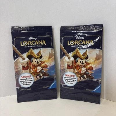 Selado Disney Lorcana Mickey Capitão Pirata Conjunto de 2 - Imagem 1 de 2