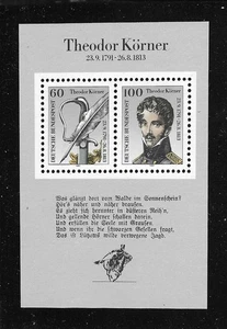 JWStamps: Hoja de recuerdo de Alemania. #1685. "Poeta Thomas Korner" - Imagen 1 de 1