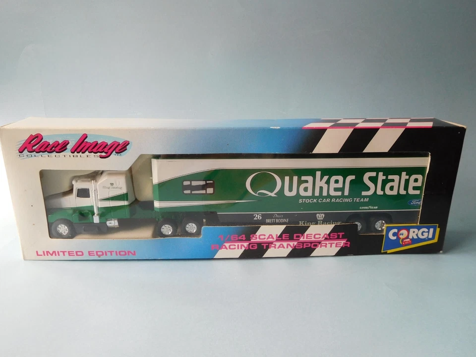 CORGI RACE IMAGE KENWORTH STOCK CAR  RACING TEAM, QUAKER STATE FORD. 1:64 MIB - Image 1 of 4