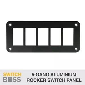 5 GANG ALUMINIUM ALLOY ROCKER TOGGLE GANG SWITCH PANEL- 12V 24V BOAT MARINE 4X4 - Picture 1 of 9