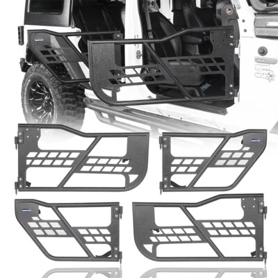 Puertas tubulares delanteras + traseras todo terreno Rock Crawler para Jeep Wrangler JK 07-18 4 PUERTAS Foto 1 de 4