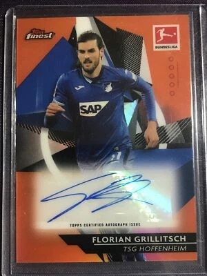 FLORIAN GRILLITSCH 2021 TOPPS FINEST BUNDESLIGA AUTO ORANGE REFRACTOR #d15/15 SP - Image 1 of 2
