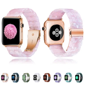 For Apple Watch 11 10 9 8 7 SE Resin Bracelet Band 44/41/45/42/46/49mm Ultra 3 2 - Picture 1 of 86