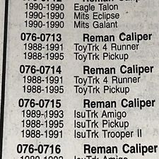 Brake Caliper 076-0714S Beck/Arnley Reman Free Shipping Fits 1988-95 Toyota Trk