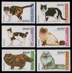 Guinea 1996 - Mi-N.o 1603-1608 ** - Estampillada sin montar o nunca montada - Gatos / Gatos - Imagen 1 de 1