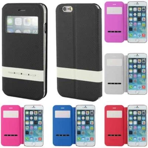 Accessoire Housse Coque Etui S-View Flip Cover Apple iPhone 6S 4,7" +Film Stylet - Photo 1 sur 21