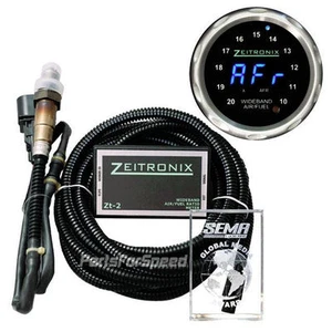 Zeitronix Zt-2 Wideband AFR & ZR-1 Gauge Silver / Blue LEDs Plus Serial Adapter - Picture 1 of 3