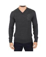 Ermanno Scervino Wool Blend V-neck Pullover Sweater  -  Sleepwear  - Gray