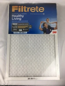 3M FILTRETE HEALTHY LIVING 20x30x1 ULTIMATE ALLERGEN 1900 FILTER 3 Months - Picture 1 of 6