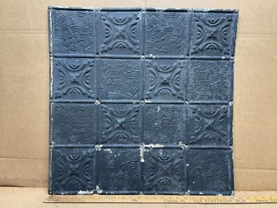 1 pieza 24" x 24" pieza completa antiguo techo lata vintage recuperado salvamento arte artesanía Foto 1 de 4