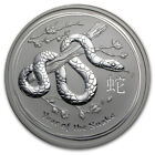 8$ Dollar Lunar II Snake - Snake Australia 5 OZ Silver Bu 2013