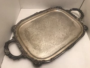Vintage englisches Silber MFG Corp Silberteller Servierteller mit Füßen, Made in USA - Bild 1 von 12