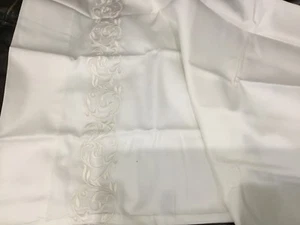 $380 Dea Italy NWT (2) King Cases Ramages White 100% Cotton Embroidery - Picture 1 of 11
