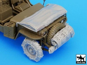 Black Dog 1/35 US Jeep Accessories Set with Snowchained Wheels (Tamiya) T35045 - Picture 1 of 1