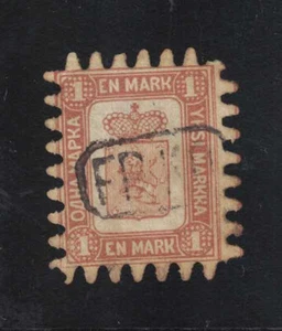 FINLANDIA. MUY BONITO SELLO USADO DEL VALOR 1 MARK - Bild 1 von 2