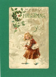 Antique Christmas Greeting Postcard -Beuthein - Picture 1 of 2