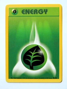 Pokemon Card Energy 99/102 LP Base Set Vintage 1999 Grass Common - Picture 1 of 1