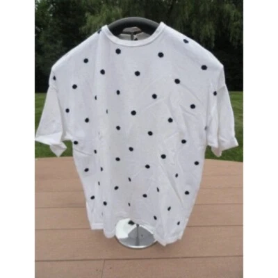 Vintage Women Designer Sweater United Colors Of Benetton 100% Cotton White Navy  - Image 1 of 4