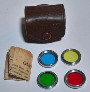Set of 4 Kenko Colored Filters 21.5 mm K 1/1 In Leather Case With Paperwork - Imagen 1 de 6
