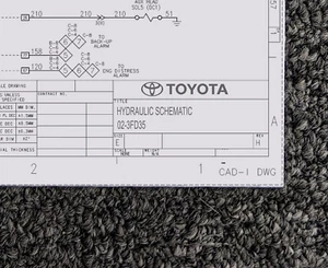 Toyota Forklift 02-3FD35 Hydraulic Schematic Manual Diagram - Picture 1 of 1