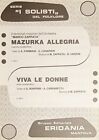 Spartiti - I Solisti del Folklore - Mazurka Allegria - Viva le Donne di Zappata