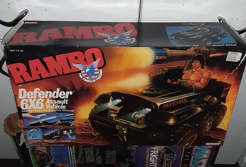 RAMBO Defender Assault JEEP 6x6 Force of Freedom 1985 Coleco EMPTY BOX ONLY Cover
