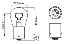 Bosch 1 987 302 213 Direction Indicator Bulb Fits Daihatsu Cuore 1.0 1998-2002