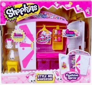 Shopkins Fashion Spree Style Me Wardrobe Fashion Playset 2 Exclusive & 4 Mini - Picture 1 of 2