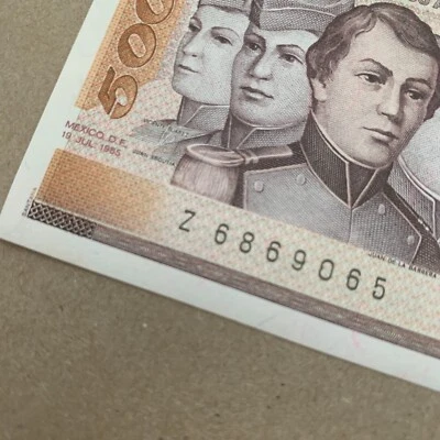 Z意甲1985墨西哥纸币5000比索学员墨西哥货币钞票 — 第 1/4 张图片