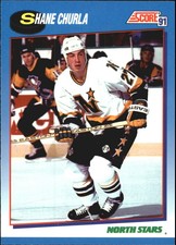 1991-92 Score Canadian Bilingual North Stars Hockey Card #542 Shane Churla