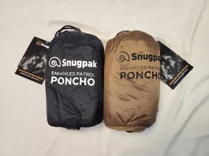 Snugpak Enhanced Patrol Poncho WGTE 100% Waterproof Covering Backpack Black - Imagen 1 de 8