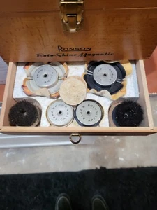 Vintage Ronson Roto-Shine Magnetic Shoe Polisher Kit In Box Working - Picture 1 of 7
