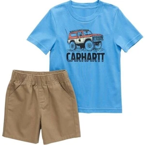 CARHARTT 2 Piece OFF ROAD Truck T-SHIRT & SHORTS SET Toddler BOYS Size 2T NEW - Picture 1 of 3