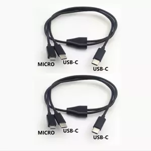 2PACK 50CM  2 in 1 USB-C Charging Cable for type c and Android phone - Picture 1 of 6