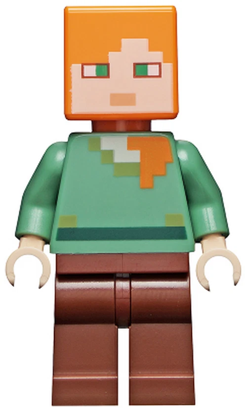 LEGO ® - Minecraft ™ - Set 21128 - Figurine Alex Reddish Brown Legs (min017) - Photo 1/1