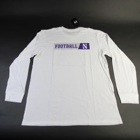 Northwestern Wildcats Under Armour Long Sleeve Shirt Men's White New Cover