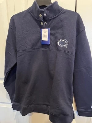 Suéter Champion Penn State Para Hombres M Nittany Lions Azul 1/4 Pullover a Presión Cuello Simulado Foto 1 de 4