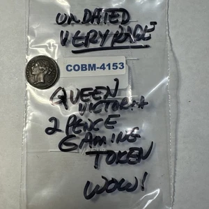 Undated RARE Queen Victoria Two Pence Gaming Token WOW COBM-4153 - Picture 1 of 7