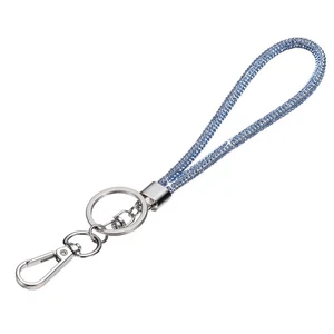 Cordón Bling, 8"/21cm Cordón Cristal Estrás para Llaves de Tarjeta de Identificación, Azul Cielo - Imagen 1 de 6