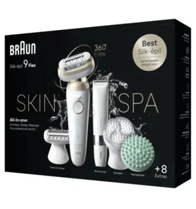 Braun Silk-épil 9 Flex SES9-481 3D SkinSpa Epilierer + BS1000 Mini Trimmer +8 Ext - Bild 1 von 6