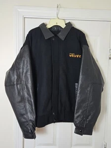 Vintage Chicago Wolves AHL Varsity Letterman Wool Leather Jacket Men's Sz Large  - Picture 1 of 4